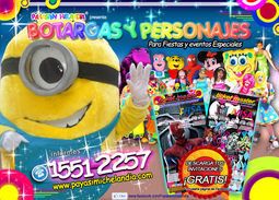 Botargas y personajes de caricatura para tu fiesta
