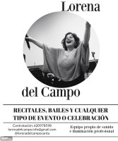 Lorena del Campo. Recitales, bailes, eventos...