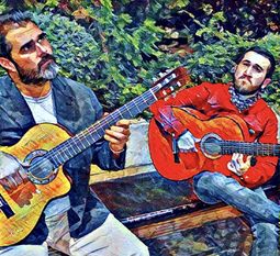 2 guitarras contrapuestas y 2 