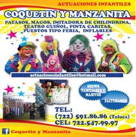payasos de toluca coquetin y manzanita