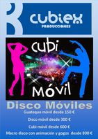 Discomóviles, dj´s, grupos y orquestas CUBIEX